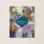 Name der Blue-Family-Fotokollektion<br><div class="desc">Passen Sie dieses Puzzle mit Fotos an, schließen Sie Ihr Lieblings-Foto der Kinder, Großeltern, Eltern, Haustiere etc. ein. Bis zu 4 Bilder zu ersetzen. Ändern Sie alle Fotos und Familiennamen. Macht ein großartiges Geschenk für die Familienzeit. Ein blaues Label Rahmen Design Detail in der Mitte. *Bitte zögern Sie nicht, mich...</div>