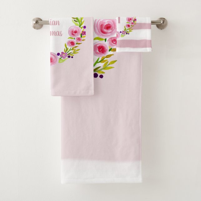 Name der Blume des Babymädchens Badhandtuch Set (Insitu)