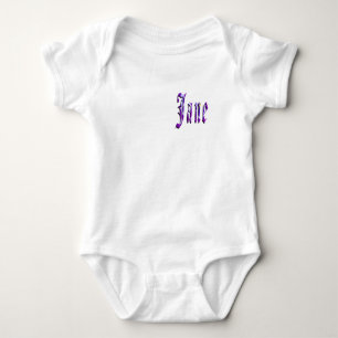 Name der Blume "Jane", Baby Bodysuit Strampler