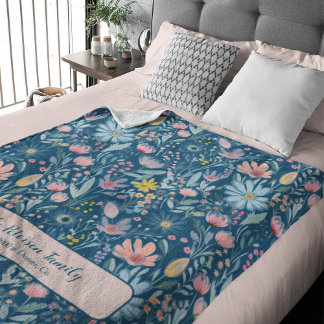 Name der Blumenfamilie für Aquarellbilder personal Fleecedecke