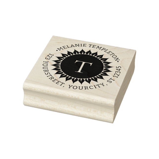 Name der Blütenblume Anschrift 1 Anfangsreißkautsc Gummistempel (Stempel)
