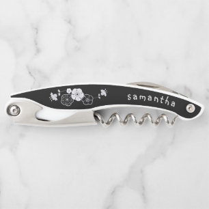Name der Bridesmaid Datum Künstlerisch Floral Schw Kellnermesser
