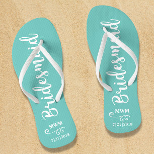 Name der Bridesmaid-Gastgeschenk Hochzeit oder Mon Flip Flops
