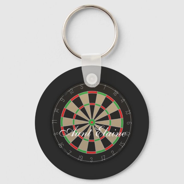 Name der Dartboard-Monogramm Schlüsselanhänger (Vorderseite)
