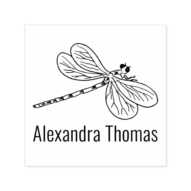 Name der eleganten Libelle Nr. 3 Permastempel (Design)