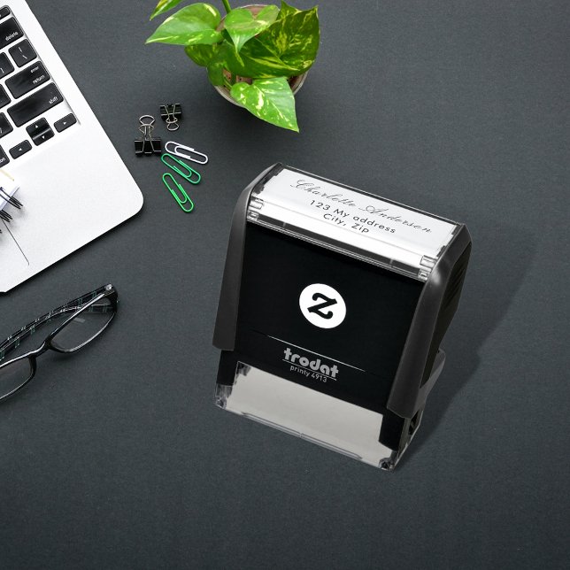 Name der eleganten Skriptgeschäftlichen Rücksendea Permastempel (Von Creator hochgeladen)