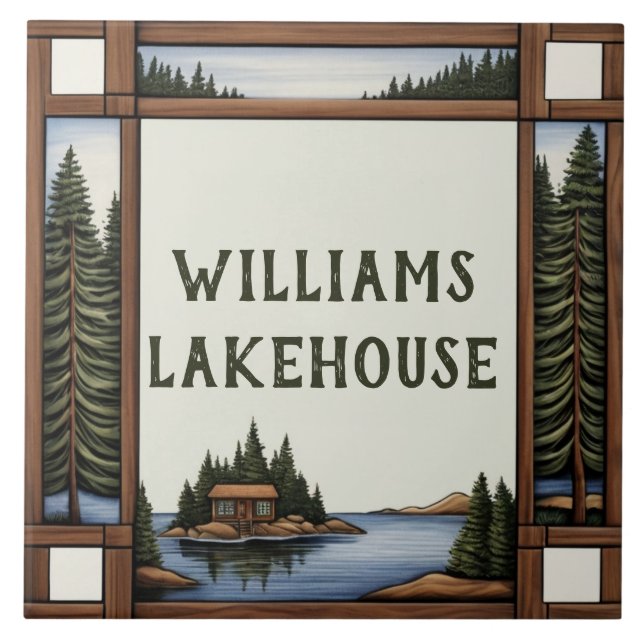 Name der Familie Name Lakehouse Name Plakatzeichen Fliese (Vorderseite)