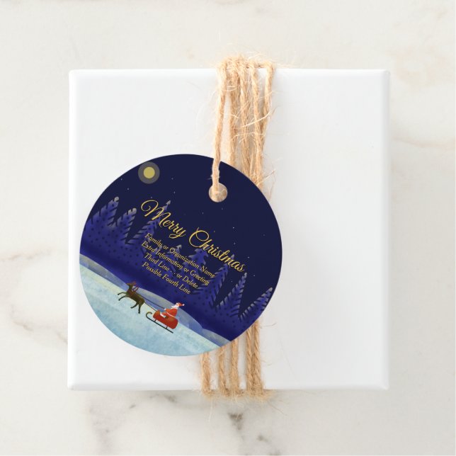 Name der Familie / Organisation Blau hinzufügen +  Geschenkanhänger (Beispiel)
