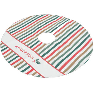 Name der farbigen Streifen Polyester Weihnachtsbaumdecke