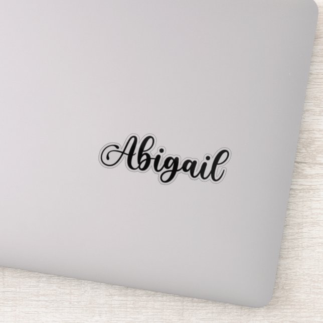Name der Firma Abigail - Handgeschriebene Kalligra Aufkleber (Detail)
