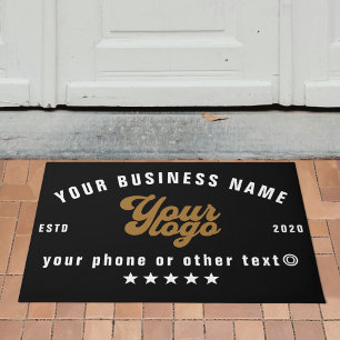 Name der Firma Black Business Logo Fußmatte