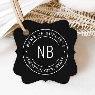 Name der Firma "Custom Black Company" Geschenkanhänger