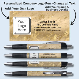 Name der Firmendaten etc. Imitate Gold Effect hinz Kugelschreiber