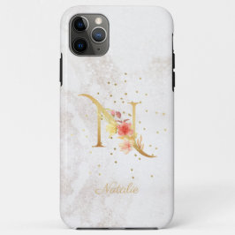 Name der floralen Monogramm Anfangsbuchstaben Case-Mate iPhone Hülle