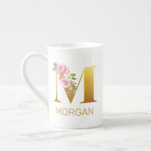 Name der floralen Monogramm - Erstmaliges botanisc Prozellantasse