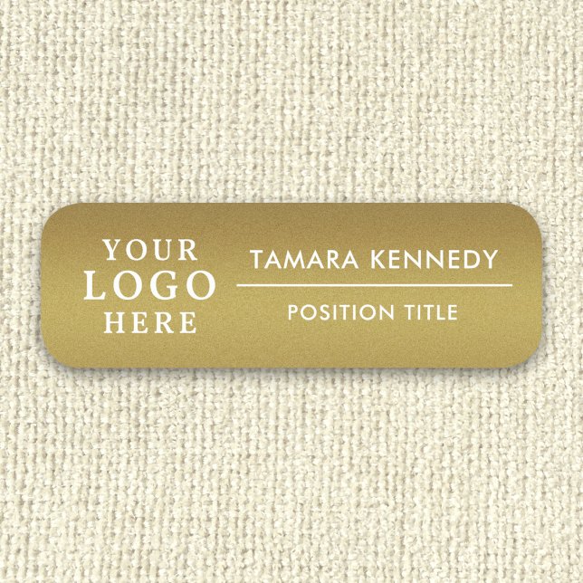 Name der Führungskraft des benutzerdefinierten Log Namensschild (Custom Logo Executive Name Title Brushed Gold Name Tag
)