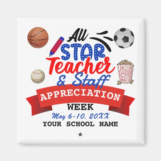 Name der gesamten Star Teacher Wertung Woche Magnet (Vorne)