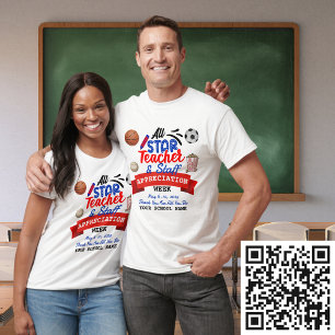 Name der gesamten Star Teacher Wertung Woche weiß T-Shirt