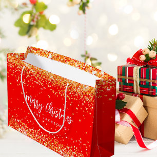 Name der Glitzern von Weihnachtsgold Große Geschenktüte