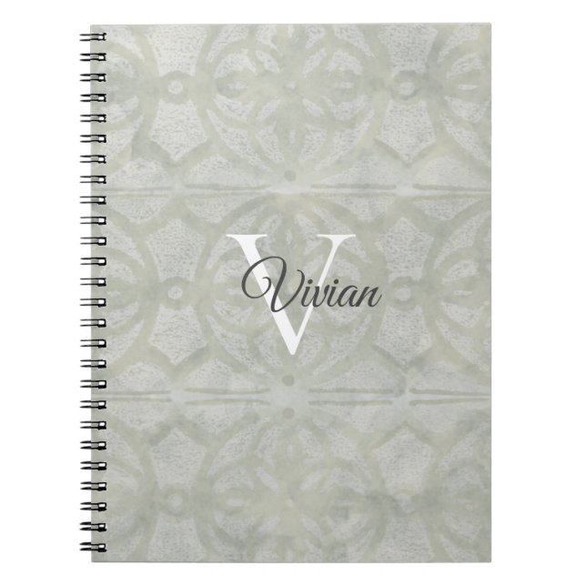 Name der grünen Farbe des Monogramms Notizblock (Vorderseite)