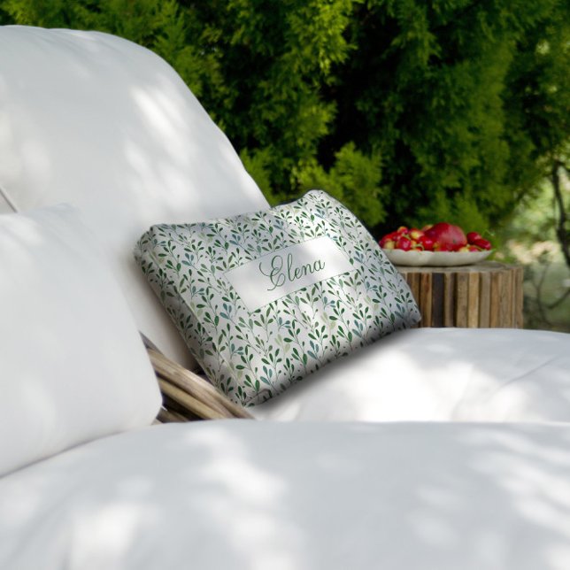 Name der grünen Muster-Blätter Lendenkissen (Von Creator hochgeladen)