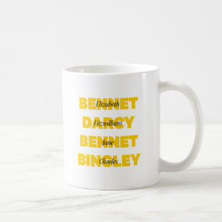 Name der Hauptcharaktere aus Stolz und Vorurteile Kaffeetasse