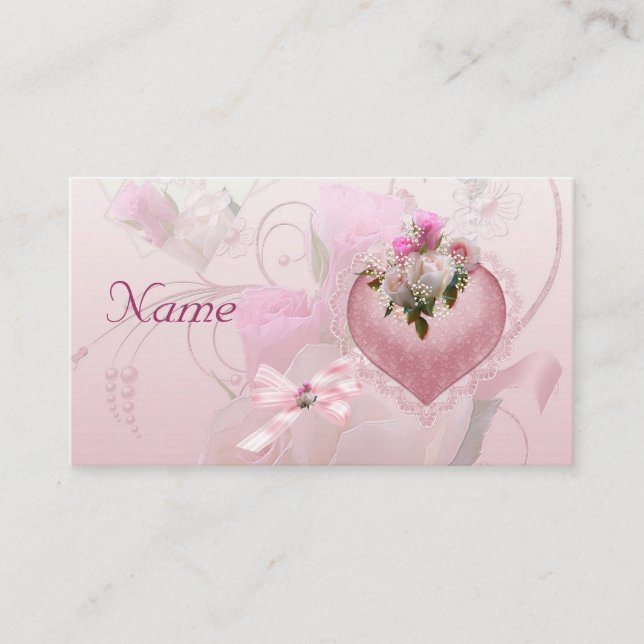 Name der Hochzeitsnahrung Rosa Platzkarte Entferne (Vorderseite)