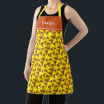 Name der hübschen Aquarellschmetterlinge Schürze<br><div class="desc">Hübsche Aquarellschmetterlinge Monogramm Name rosa gelbe Schürze. Fügen Sie Ihren eigenen Namen zu personalisieren und erstellen Sie eine sehr originelle Schürze.</div>