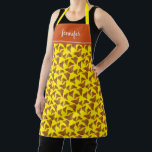 Name der hübschen Aquarellschmetterlinge Schürze<br><div class="desc">Hübsche Aquarellschmetterlinge Monogramm Name rosa gelbe Schürze. Fügen Sie Ihren eigenen Namen zu personalisieren und erstellen Sie eine sehr originelle Schürze.</div>