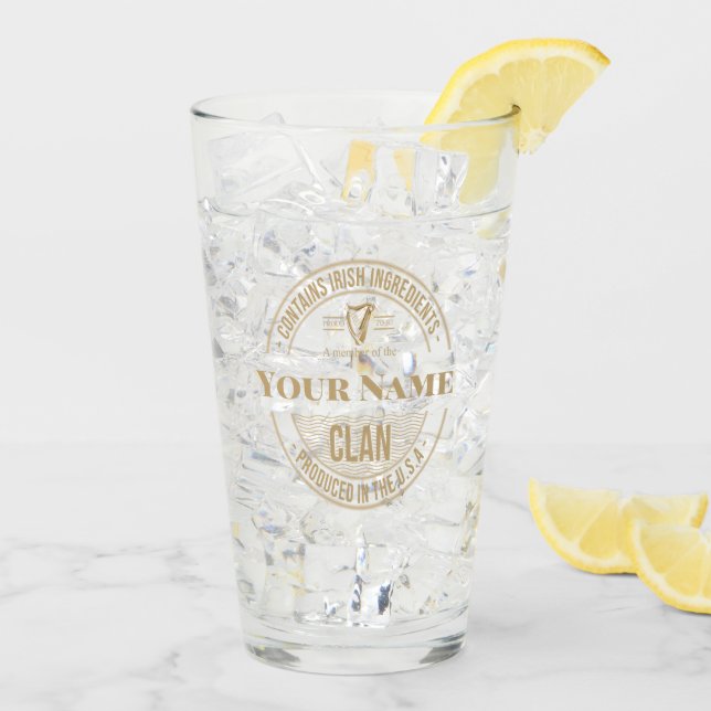 Name der irischen Familie Glas (Rückseite Ice)