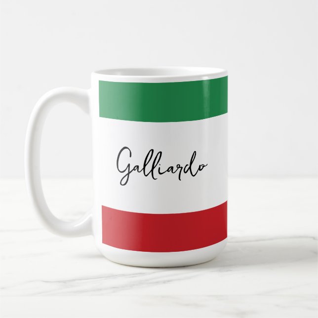 Name der italienischen Zollfamilie Kaffeetasse (Links)