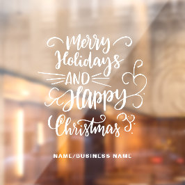 Name der kalligraphischen Weihnachtsgesellschaft Fensteraufkleber