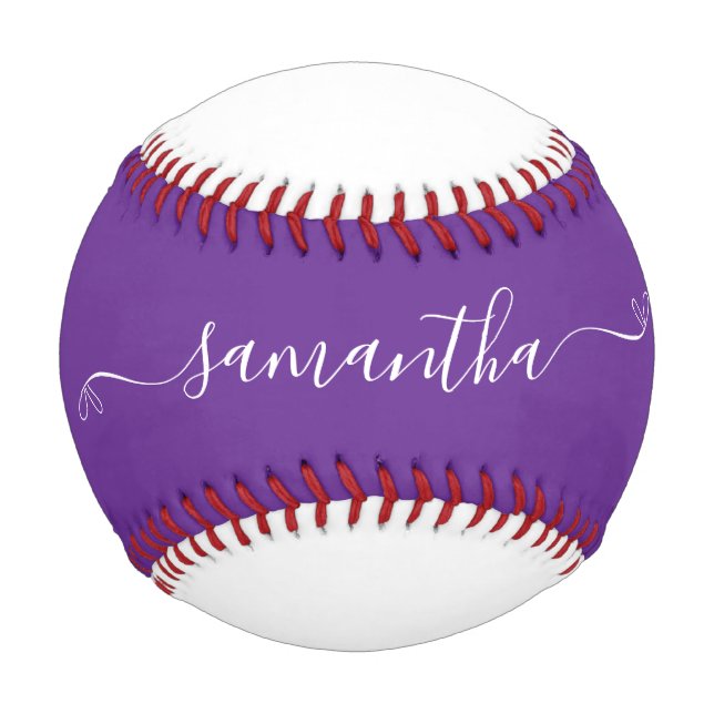 Name der königlichen Lila und weißen Niedlichen Bo Baseball (Vorderseite)