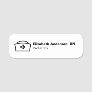 Name der Krankenschwester Abteilung und Kappe Namensschild