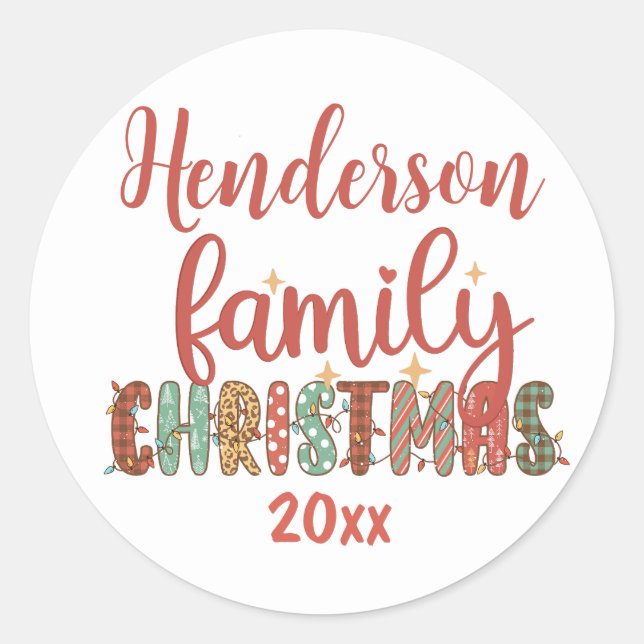 Name der Länderfamilie Runder Aufkleber (Vorderseite)