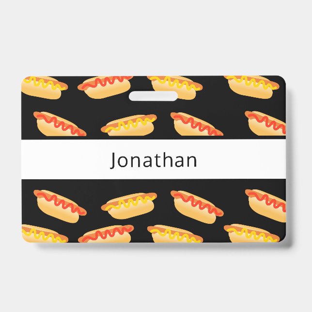 Name der Lebensmittelherstellung Hot Dog Ausweis (Vorderseite)