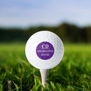 Name der lila Monogramm Golfball