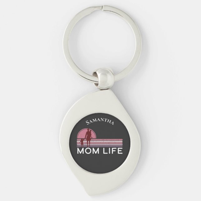 Name der Mama am Muttertag Schlüsselanhänger (Vorderseite)