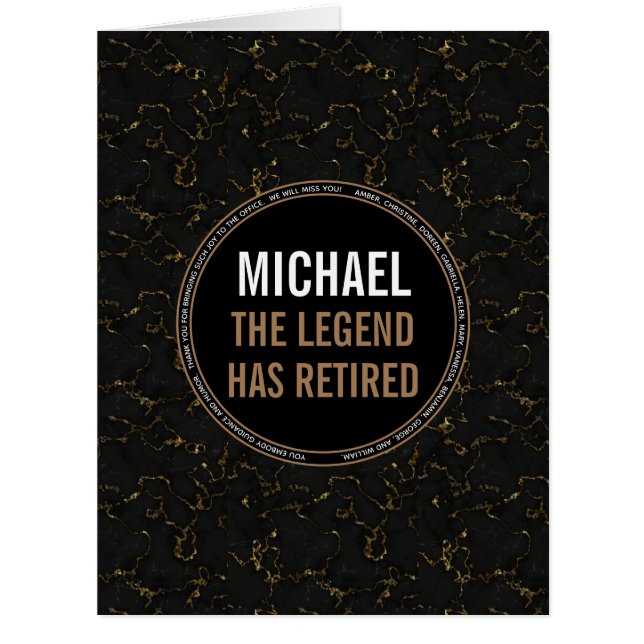 Name der Männer aus schwarzem Marmor im Ruhestand (Vorderseite)