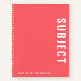 Name der Minimalistischen Korallenschule Notizbuch