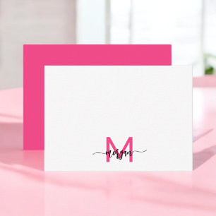 Name der Minimalistischen Skriptmonografie Hot Pin Mitteilungskarte
