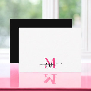 Name der Minimalistischen Skriptmonografie Hot Pin Mitteilungskarte