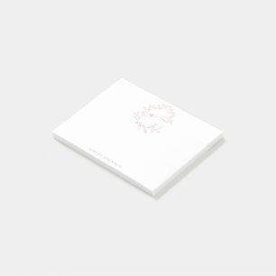 Name der Minimalistischen Skriptmonogramm-Bezeichn Post-it Klebezettel