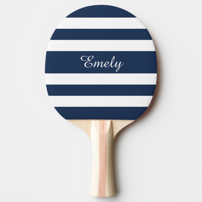Name der modernen blauen Streifen Tischtennis Schläger (Vorderseite)