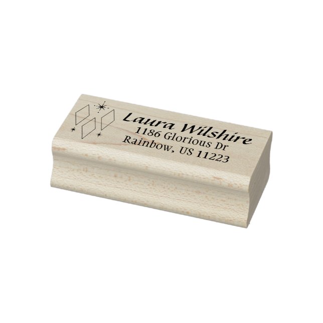 Name der modernen Diamanten-Sternexplosion Mitte d Gummistempel (Stempel)