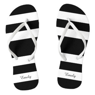 Name der modernen schwarzen und weißen Streifen Flip Flops