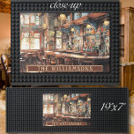 Name der Monogram-Familie für die Vintage Bar Bar Matte<br><div class="desc">Viel Spaß damit - für dich selbst oder als großartiges Geschenk. Der Zuhause-Bar "Assistent" - machen Sie einen Schritt zurück in die Zeit mit diesem hier - die Bar-Szene von vor Tagen - sie erzählt ihre Geschichte und ist personalisiert mit dem Familiennamen und Monogramm. Wenn Sie Fragen zum Design oder...</div>