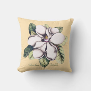 Name der Monogramm-Blume Magnolia Kissen