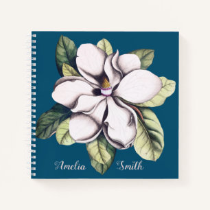 Name der Monogramm-Blume Magnolia Notizbuch