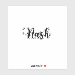 Name der Nash - Handgeschriebene Kalligrafie Aufkleber